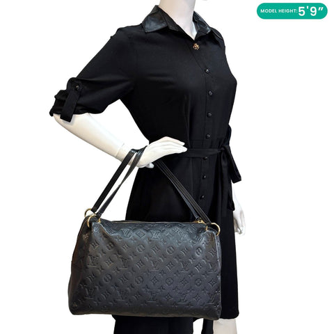 LOUIS VUITTON Ponthieu PM  Empreinte Leather Shoulder Bag Black