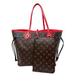 LOUIS VUITTON Neverfull MM Totem Monogram Canvas Shoulder Bag Red