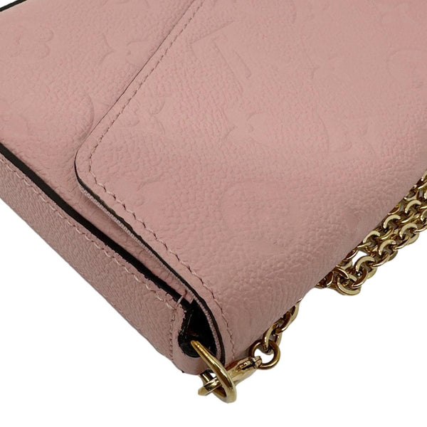 LOUIS VUITTON Felicie Pochette Epi Leather Crossbody Bag Pink