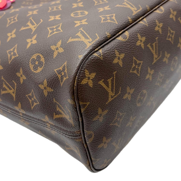 LOUIS VUITTON Neverfull MM Totem Monogram Canvas Shoulder Bag Red