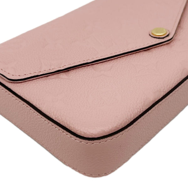 LOUIS VUITTON Felicie Pochette Epi Leather Crossbody Bag Pink