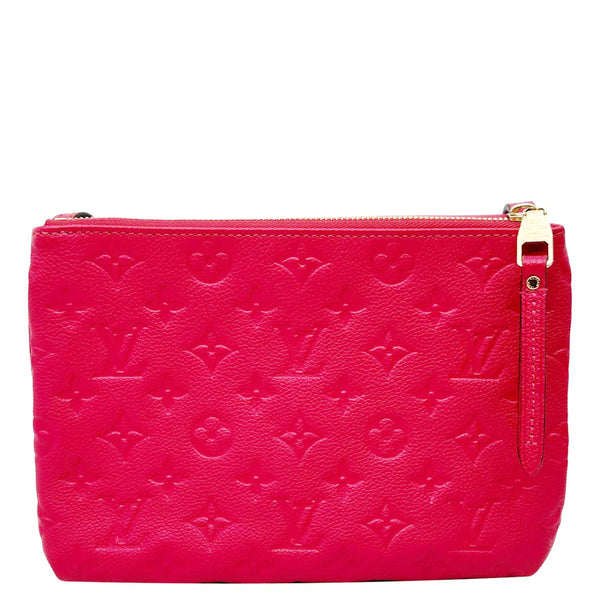 LOUIS VUITTON Twice Pochette Monogram Empreinte Crossbody Bag Pink