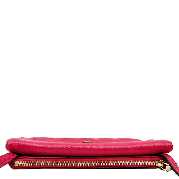 LOUIS VUITTON Twice Pochette Monogram Empreinte Crossbody Bag Pink