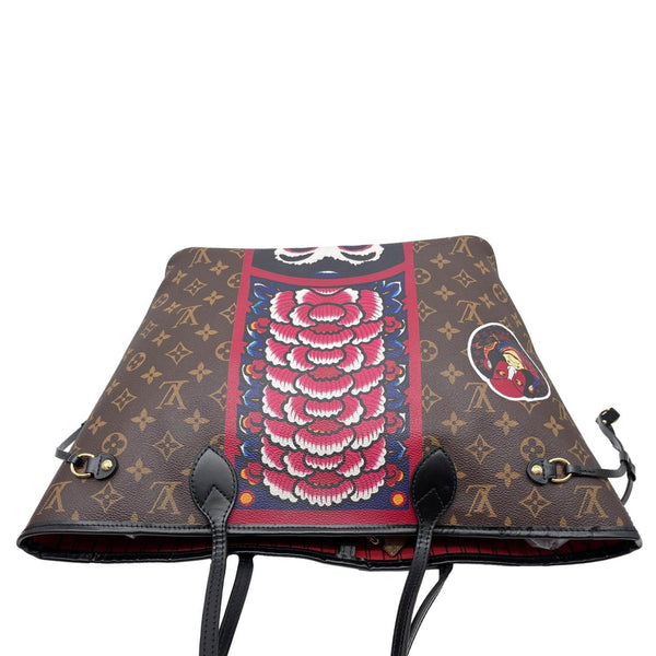 LOUIS VUITTON Neverfull Kabuki MM Monogram Canvas Tote Bag Brown