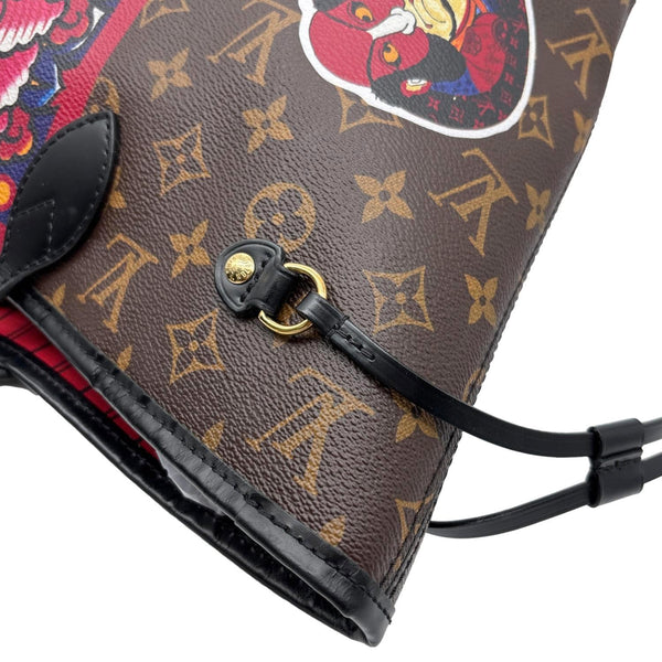 LOUIS VUITTON Neverfull Kabuki MM Monogram Canvas Tote Bag Brown