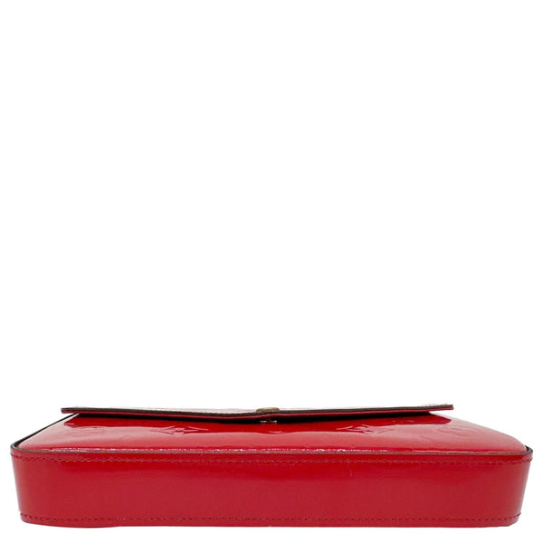 LOUIS VUITTON Felicie Pochette Monogram Vernis Crossbody Bag Red