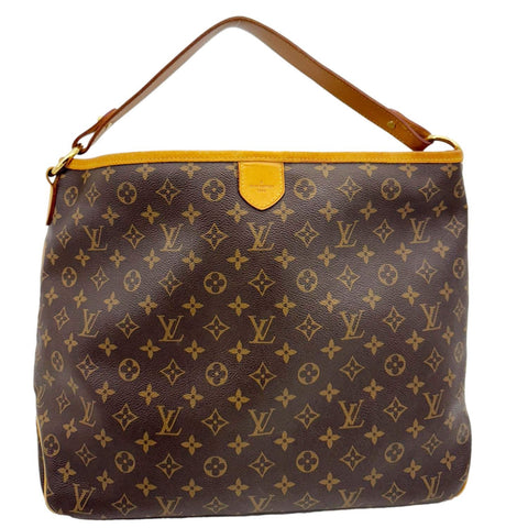 LOUIS VUITTON Delightful MM Monogram Canvas Hobo Bag Brown