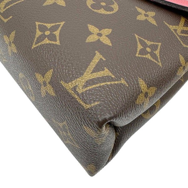 LOUIS VUITTON Pallas Chain Monogram Canvas Crossbody Bag Brown