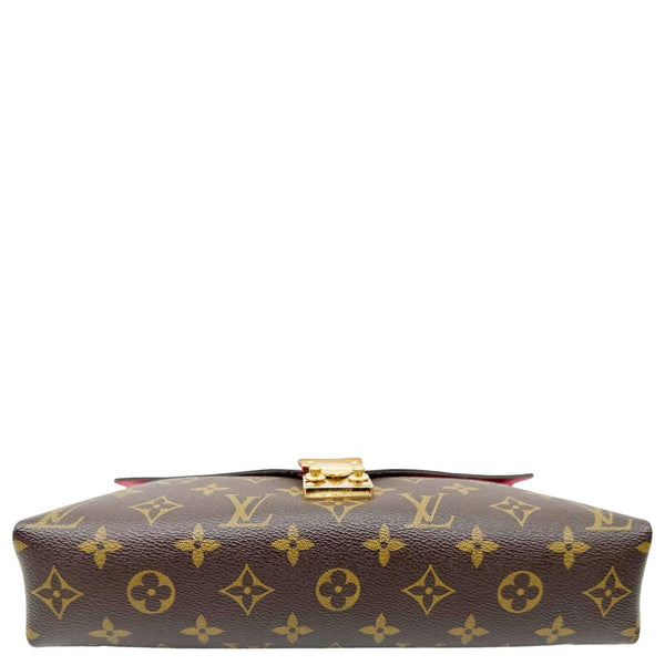 LOUIS VUITTON Pallas Chain Monogram Canvas Crossbody Bag Brown