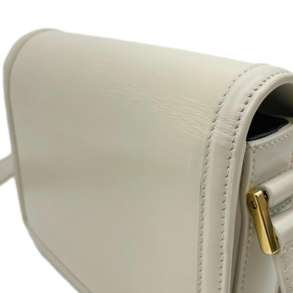 YVES SAINT LAURENT Solferino Small Calfskin Leather Shoulder Bag Off White
