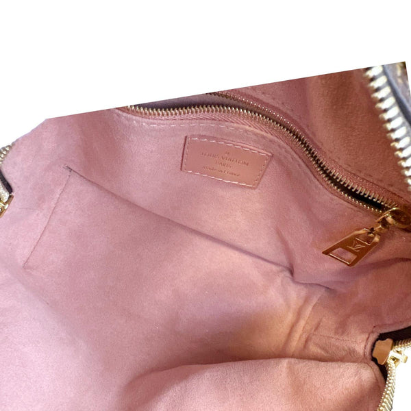 LOUIS VUITTON Petite Malle Souple Monogram Canvas Shoulder Bag Brown