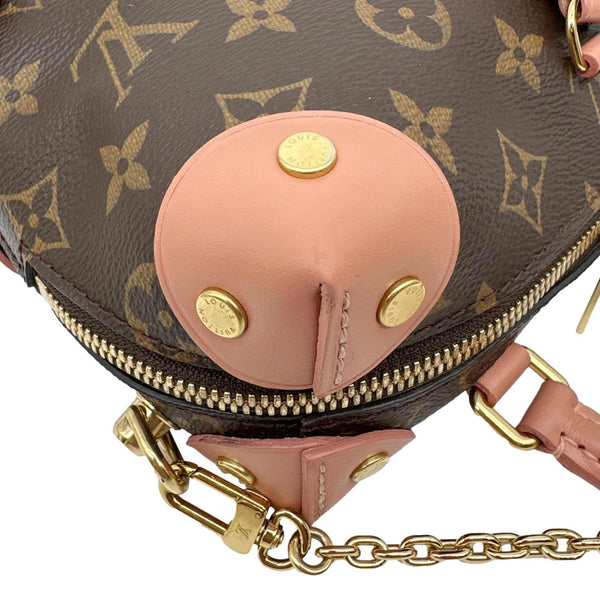 LOUIS VUITTON Petite Malle Souple Monogram Canvas Shoulder Bag Brown