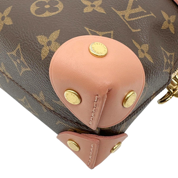 LOUIS VUITTON Petite Malle Souple Monogram Canvas Shoulder Bag Brown