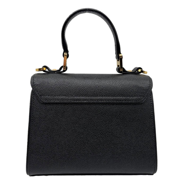 MCM RGB Story Mini Grained Leather Satchel Bag Black