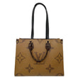 LOUIS VUITTON Onthego MM Giant Monogram Reverse Canvas Tote Bag Brown