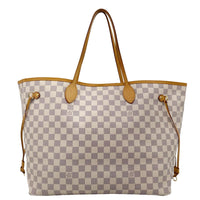 Louis Vuitton Neverfull GM White Damier Azur Tote