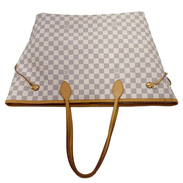 LOUIS VUITTON Neverfull GM Damier Azur Tote Shoulder Bag White