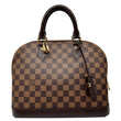 LOUIS VUITTON Alma PM Damier Ebene Satchel Bag Brown