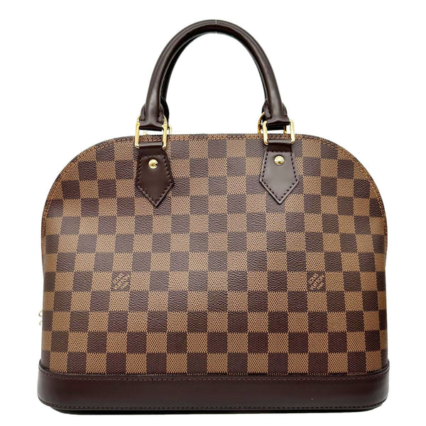 LOUIS VUITTON Alma PM Damier Ebene Satchel Bag Brown