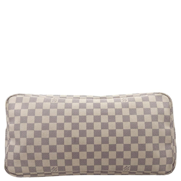 LOUIS VUITTON Neverfull GM Damier Azur Tote Shoulder Bag White