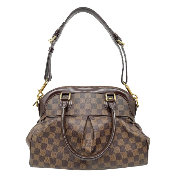 LOUIS VUITTON Trevi PM Damier Ebene Satchel Bag Brown