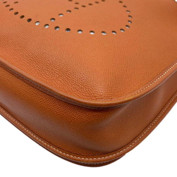 HERMES Evelyne III 29 Taurillon Leather Crossbody Bag Gold