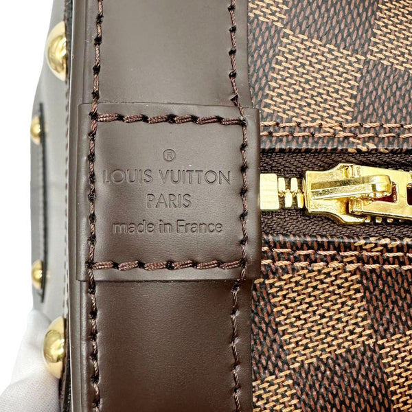 LOUIS VUITTON Alma PM Damier Ebene Satchel Bag Brown