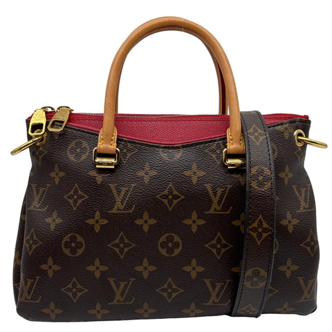 LOUIS VUITTON Pallas BB Monogram Canvas Shoulder Bag Brown
