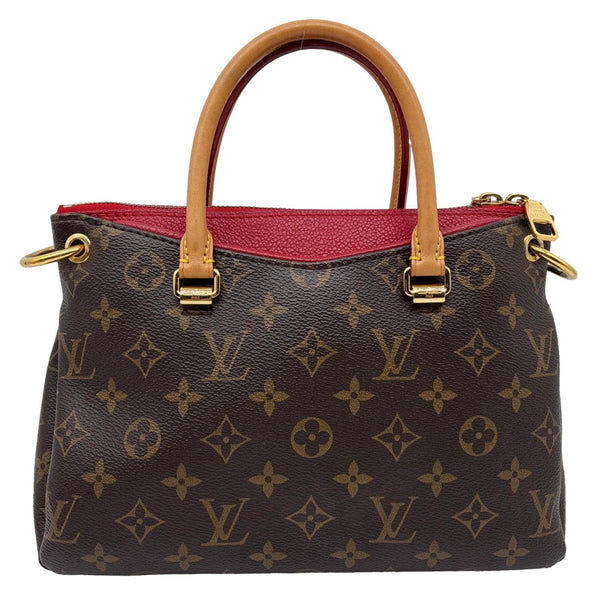 LOUIS VUITTON Pallas BB Monogram Canvas Shoulder Bag Brown