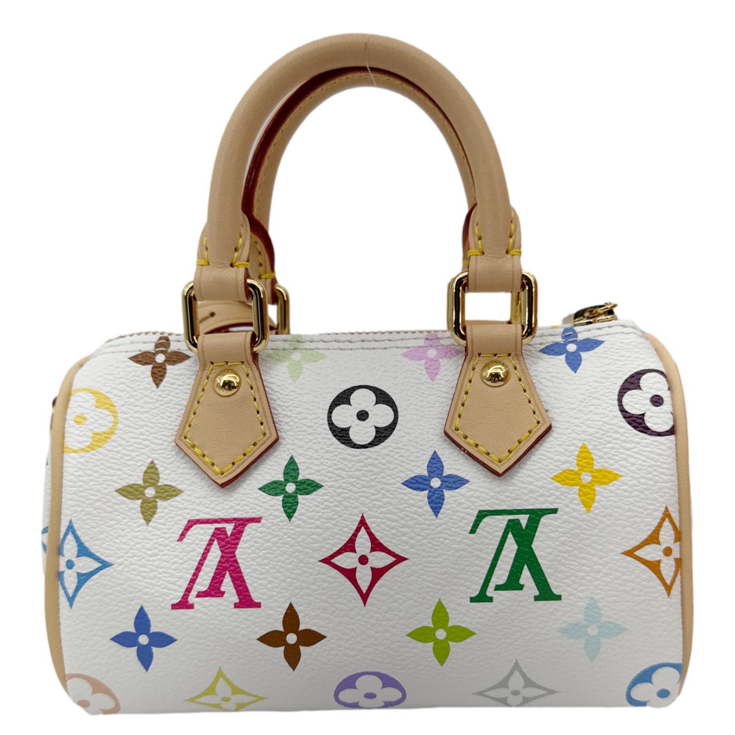 Louis Vuitton LV X TM Nano Speedy White Satchel Bag