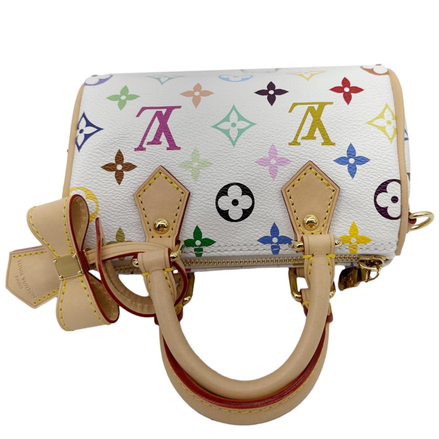 Louis Vuitton LV X TM Nano Speedy White Satchel Bag