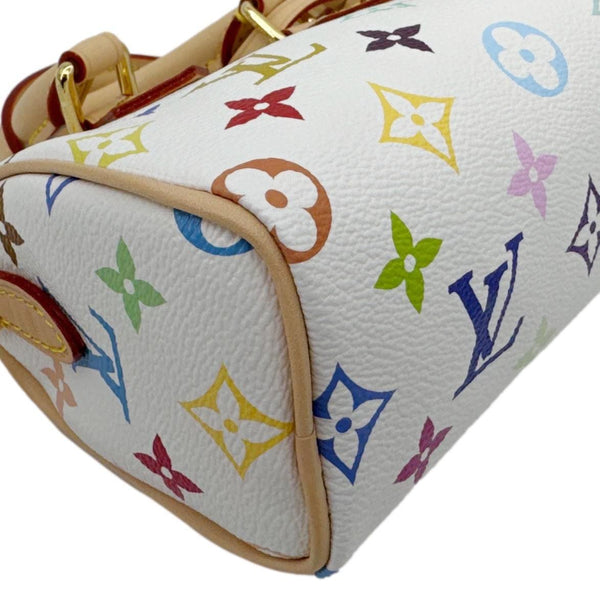 LOUIS VUITTON LV X TM Nano Speedy Monogram Multicolor Canvas Shoulder Bag White