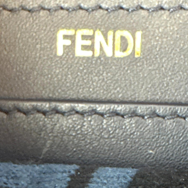 FENDI Peekaboo I SEE U Small Chenille FF Vitello Seta Satchel Bag Blue