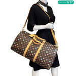 LOUIS VUITTON x Tyler Keepall 50 Bandouliere Craggy Monogram Canvas Travel Bag Brown
