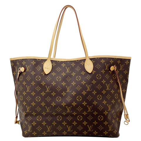 LOUIS VUITTON Neverfull GM Monogram Canvas Tote Bag Brown