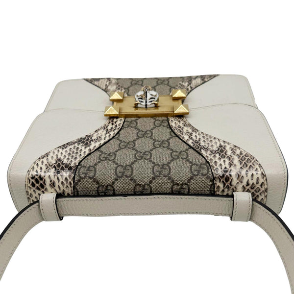 GUCCI Osiride GG Supreme Canvas Shoulder Bag Gold 497995