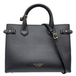 BURBERRY Banner Medium Calfskin House Check Crossbody Bag Black