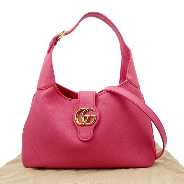 GUCCI Aphrodite Medium Leather Shoulder Bag Pink 726274