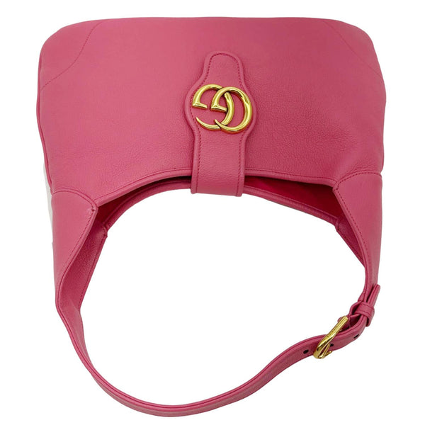 GUCCI Aphrodite Medium Leather Shoulder Bag Pink 726274