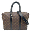 LOUIS VUITTON Porte Documents Voyage Monogram Macassar Canvas Briefcase Bag Brown