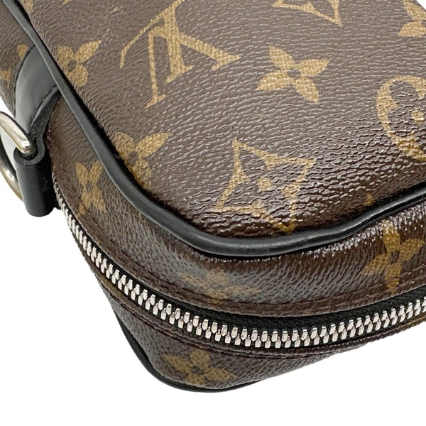 LOUIS VUITTON Porte Documents Voyage Monogram Macassar Canvas Briefcase Bag Brown