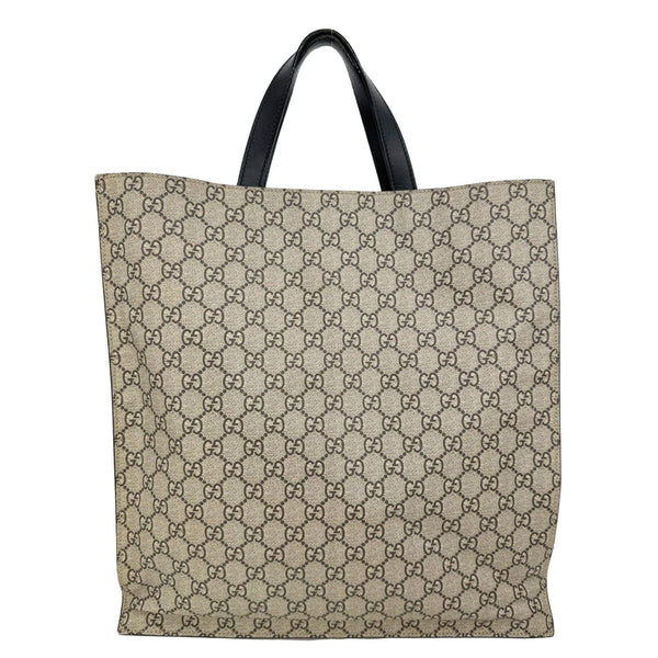 GUCCI L’Aveugle Par Amour Tiger Print GG Supreme Canvas Vertical Tote Bag Beige 450950