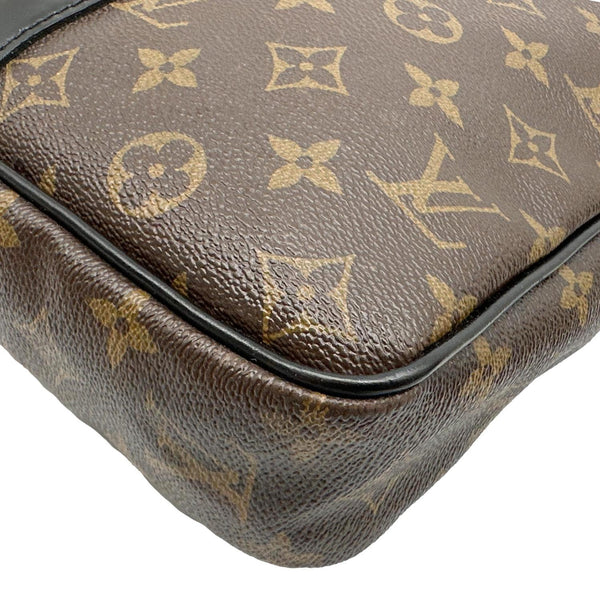 LOUIS VUITTON Porte Documents Voyage Monogram Macassar Canvas Briefcase Bag Brown
