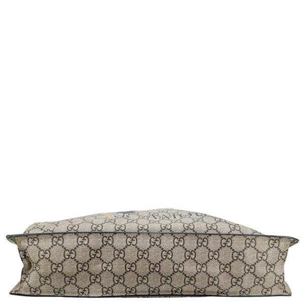 GUCCI L’Aveugle Par Amour Tiger Print GG Supreme Canvas Vertical Tote Bag Beige 450950