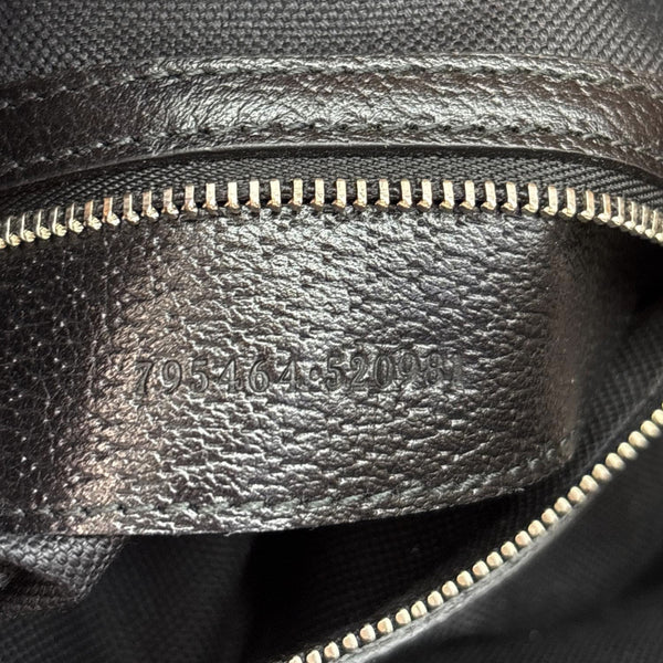 GUCCI Small GG Supreme Canvas Crossbody Bag Black 795464