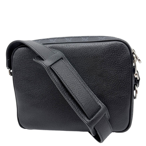 GUCCI Small GG Supreme Canvas Crossbody Bag Black 795464