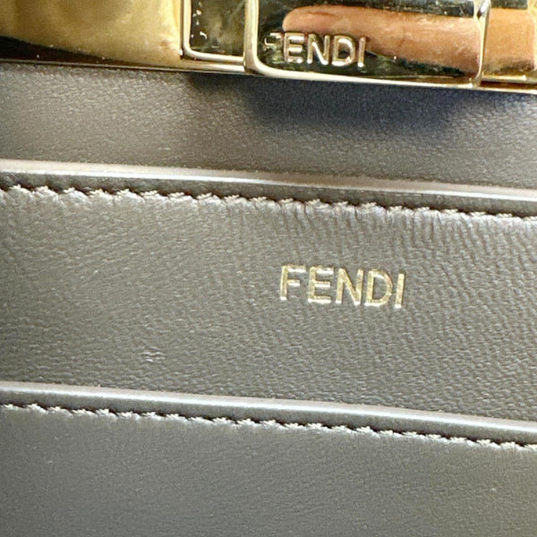 FENDI x Antonio Lopez Peekaboo I See U Medium Zucca Canvas Crossbody Bag Dark Brown