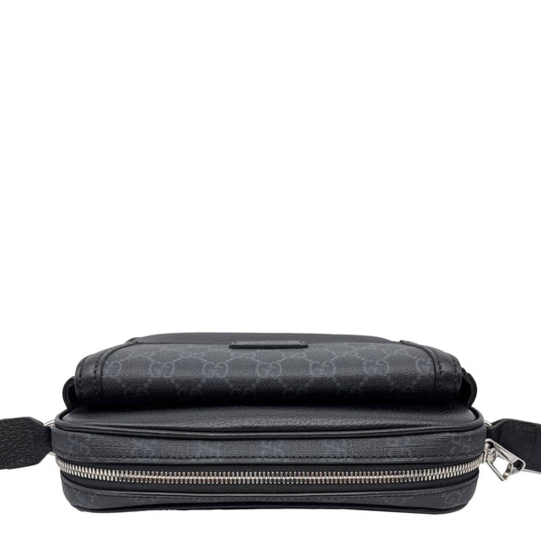 GUCCI Small GG Supreme Canvas Crossbody Bag Black 795464