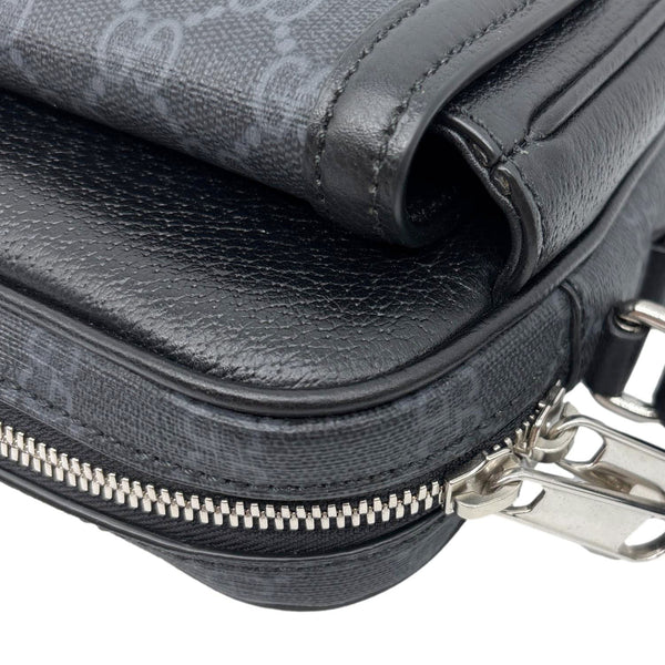 GUCCI Small GG Supreme Canvas Crossbody Bag Black 795464