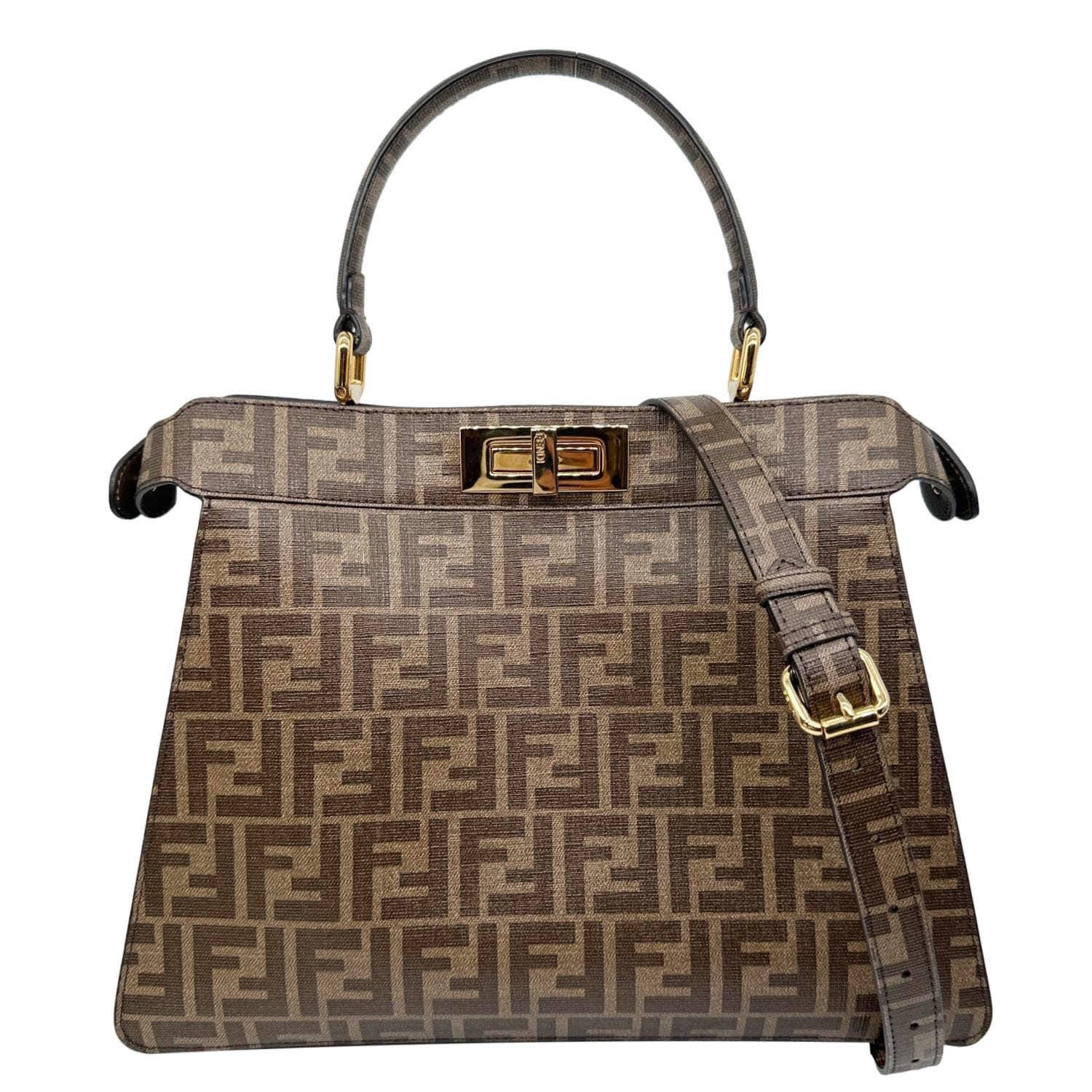 FENDI x Antonio Lopez Peekaboo I See U Medium Zucca Canvas Crossbody B